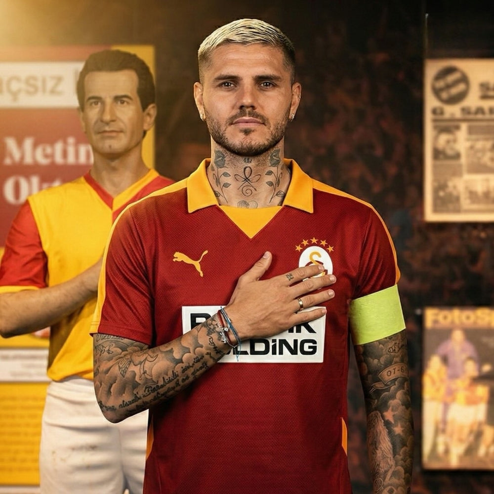 Retro Uzun Kollu Kırmızı Forma