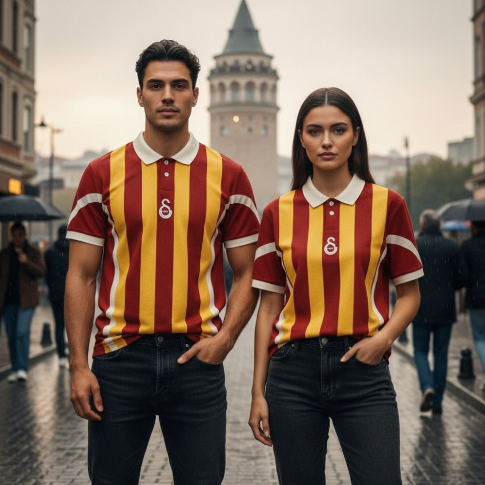 Retro Çubuklu Tasarım Premium Forma