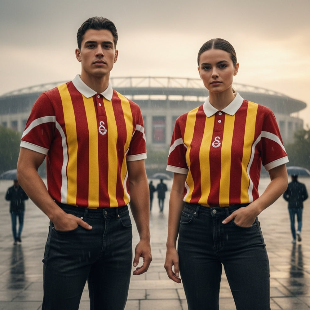 Retro Çubuklu Tasarım Premium Forma