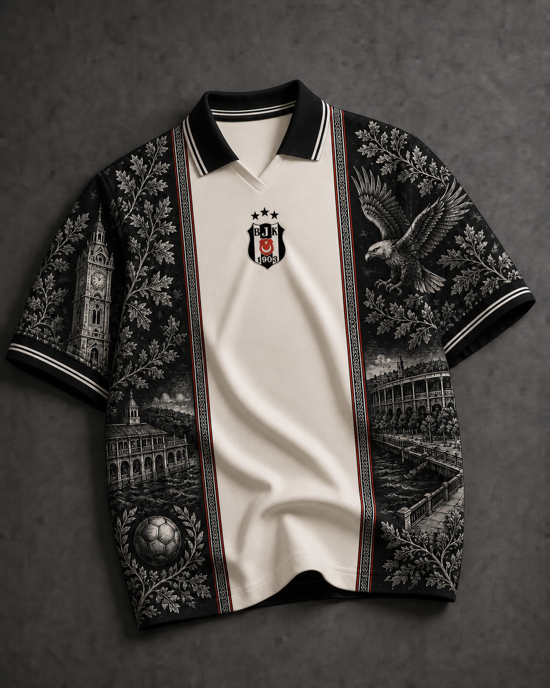 Beşiktaş Premium Seri Polo Yaka Tişört M01 [Ön Sipariş]