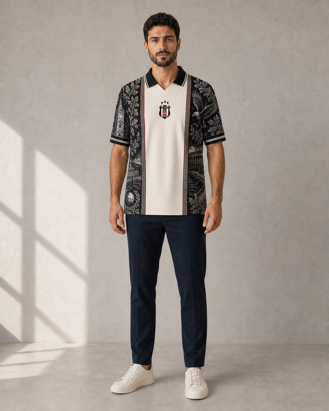 Beşiktaş Premium Seri Polo Yaka Tişört M01 [Ön Sipariş]