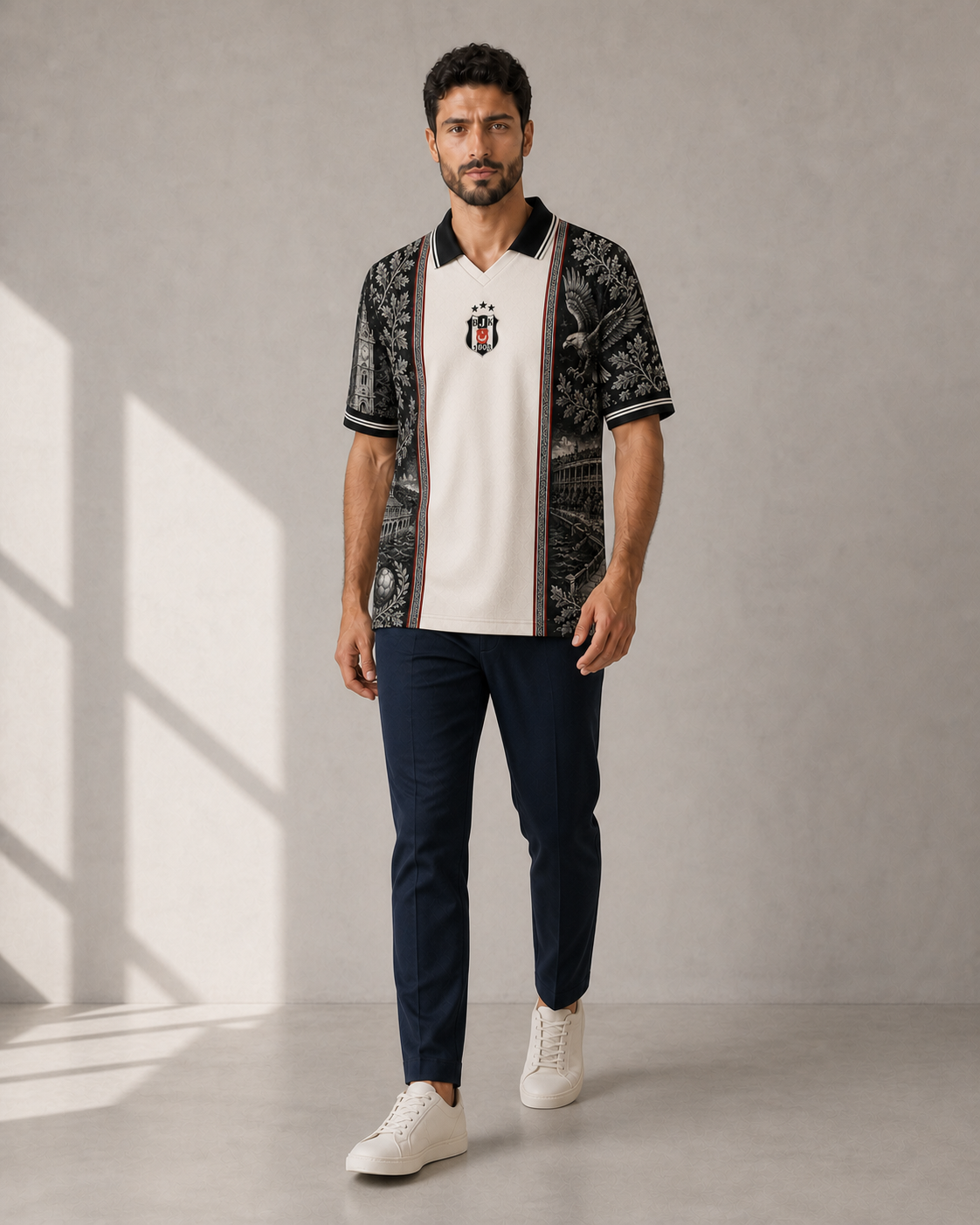 Beşiktaş Premium Seri Polo Yaka Tişört M01 [Ön Sipariş]
