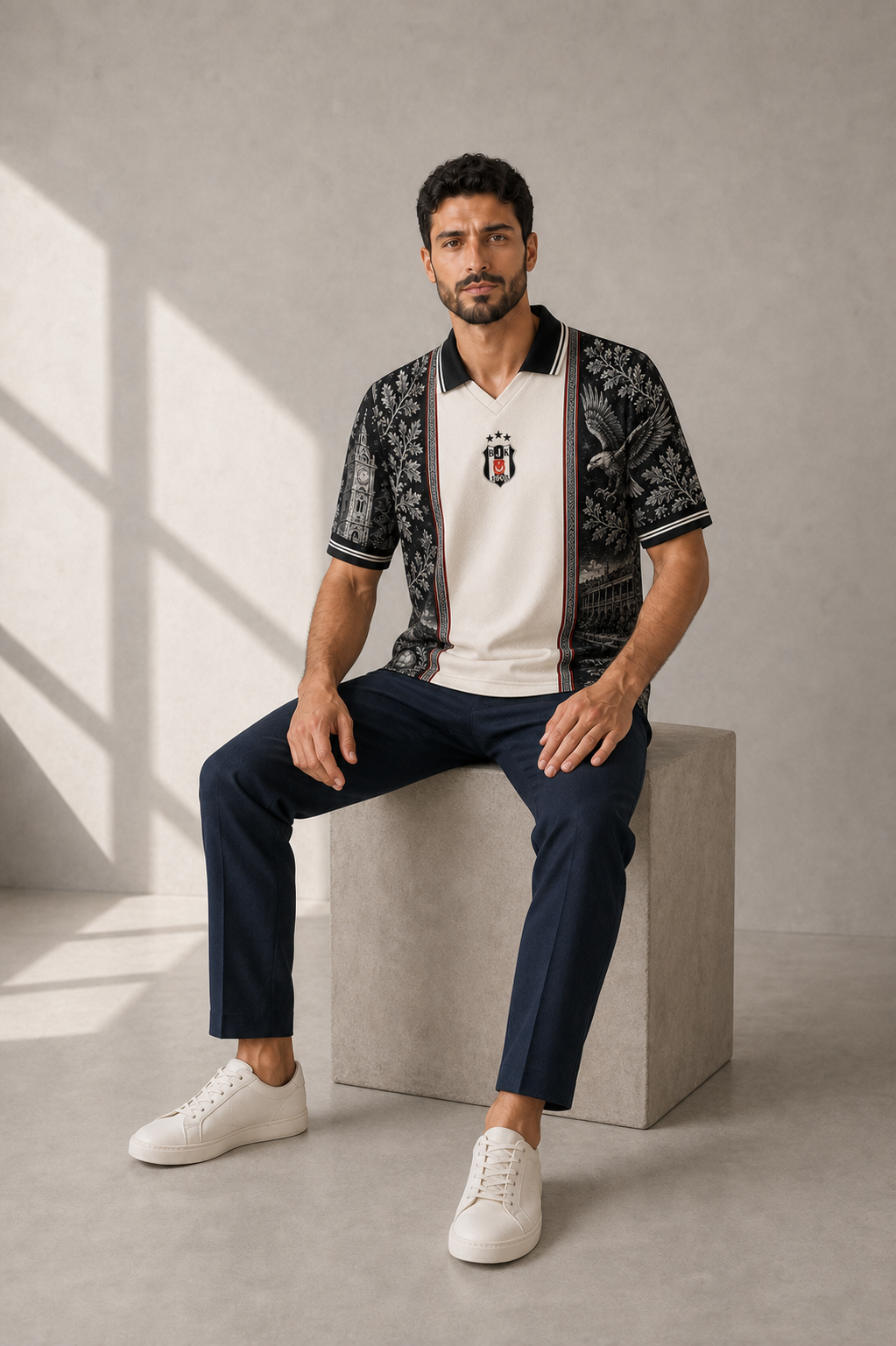 Beşiktaş Premium Seri Polo Yaka Tişört M01 [Ön Sipariş]