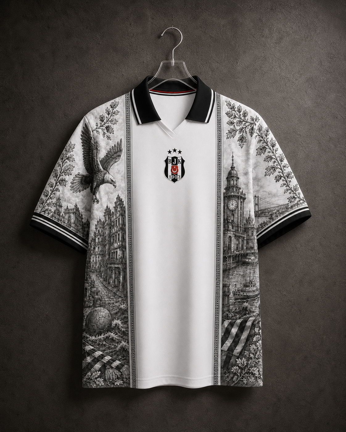 Beşiktaş Premium Seri Polo Yaka Tişört M02 [Ön Sipariş]