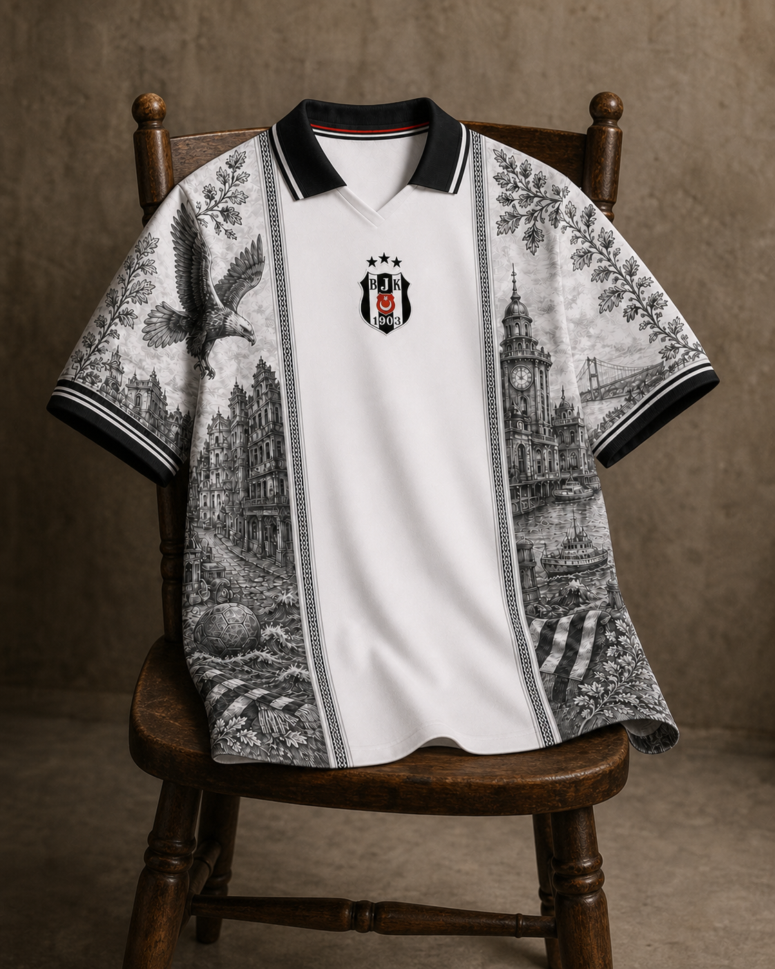 Beşiktaş Premium Seri Polo Yaka Tişört M02 [Ön Sipariş]