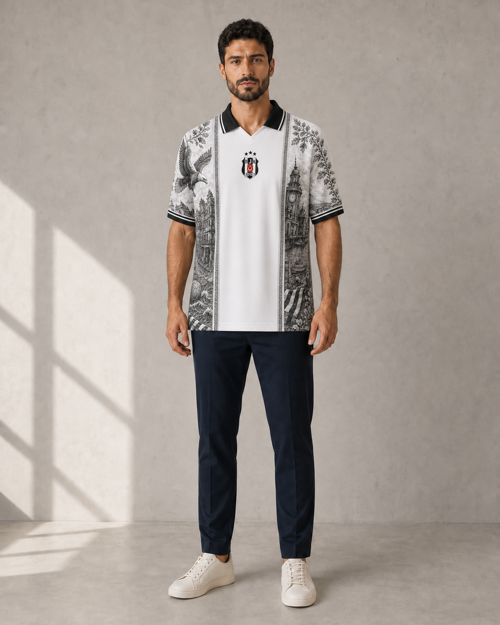 Beşiktaş Premium Seri Polo Yaka Tişört M02 [Ön Sipariş]