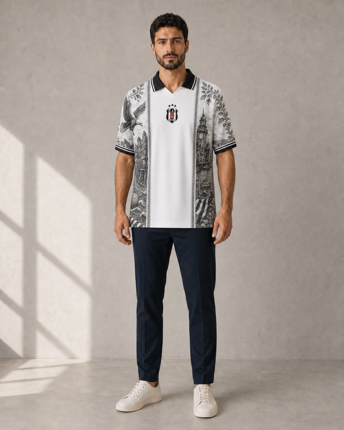 Beşiktaş Premium Seri Polo Yaka Tişört M02 [Ön Sipariş]