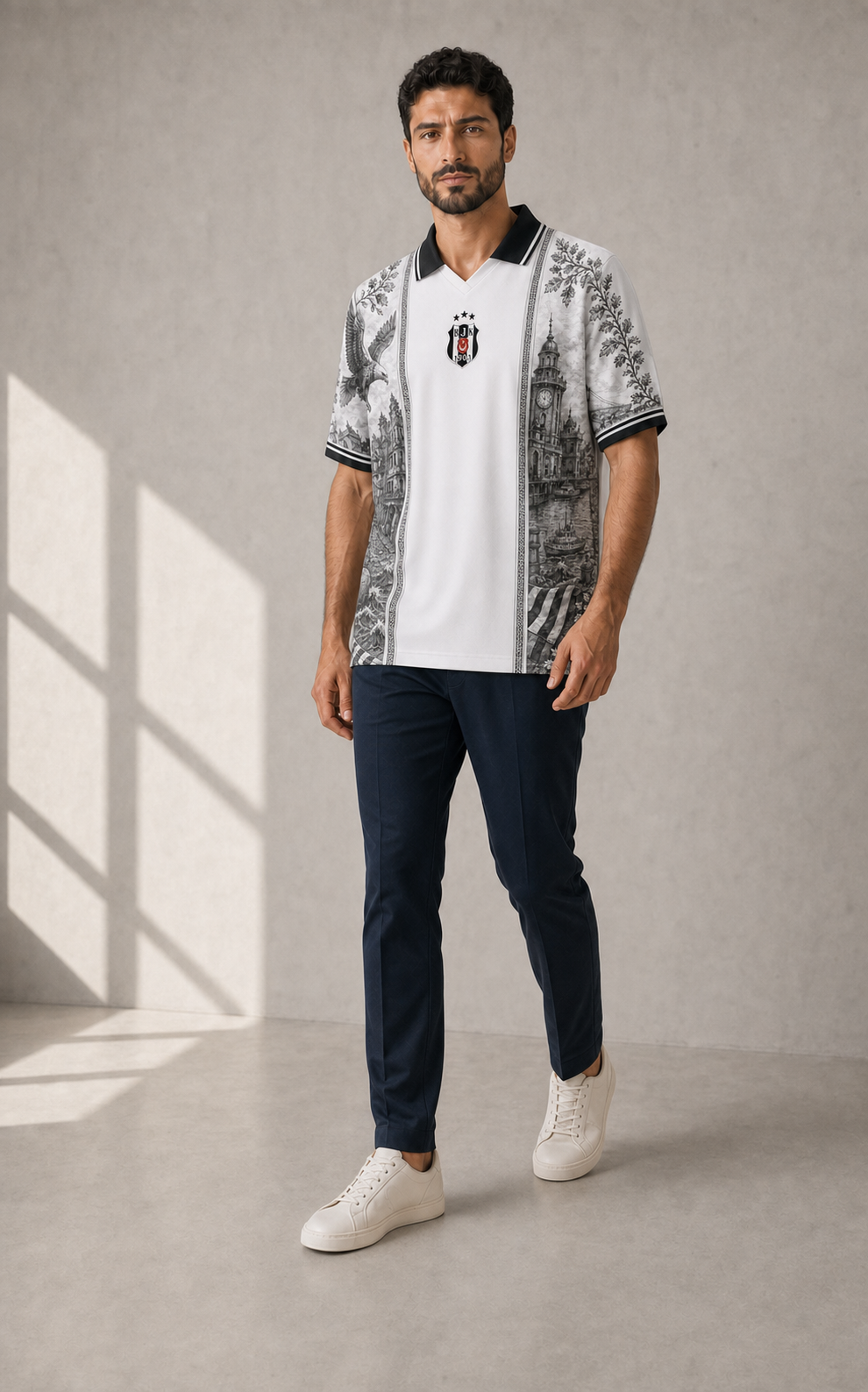 Beşiktaş Premium Seri Polo Yaka Tişört M02 [Ön Sipariş]
