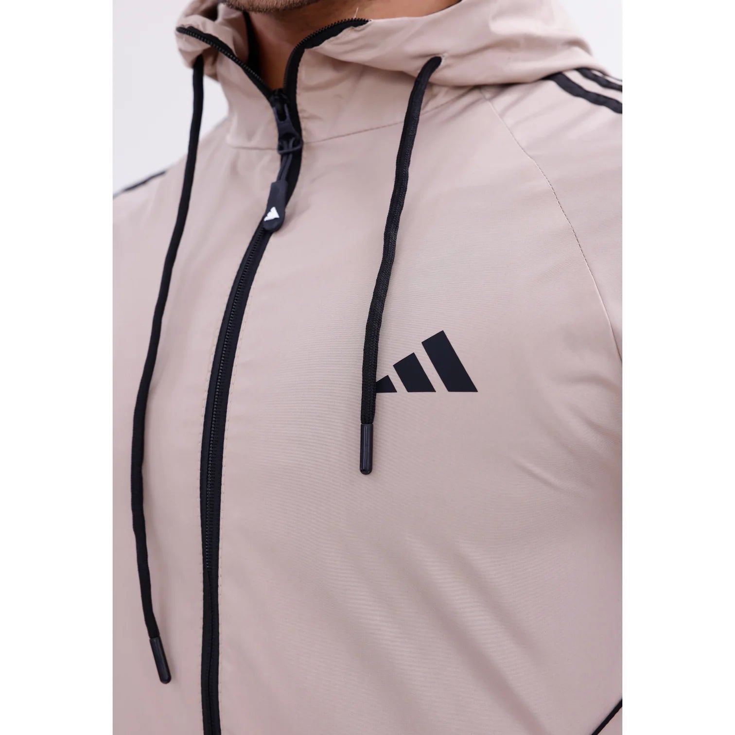 Adidas Açık Gri Astarlı Yağmurluk